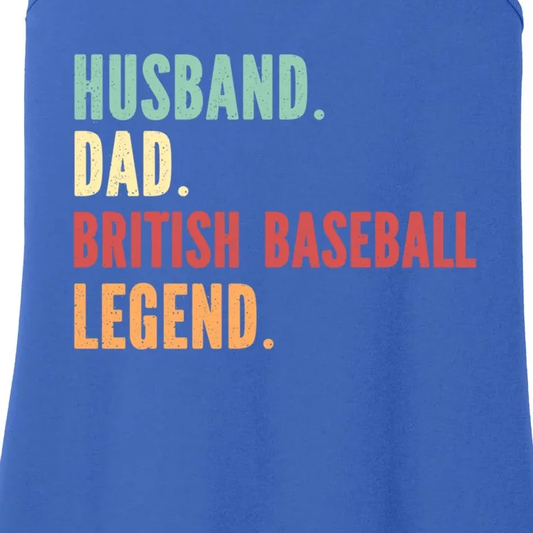 British Baseball Athlete Dad Husband Father Great Gift Ladies Essential Tank