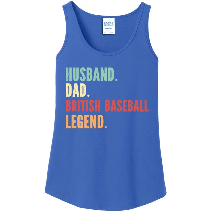 British Baseball Athlete Dad Husband Father Great Gift Ladies Essential Tank