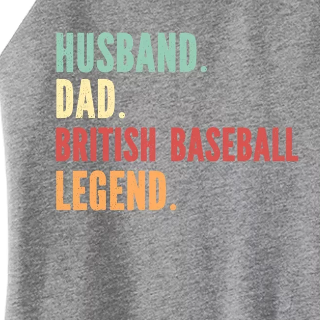 British Baseball Athlete Dad Husband Father Great Gift Women’s Perfect Tri Rocker Tank