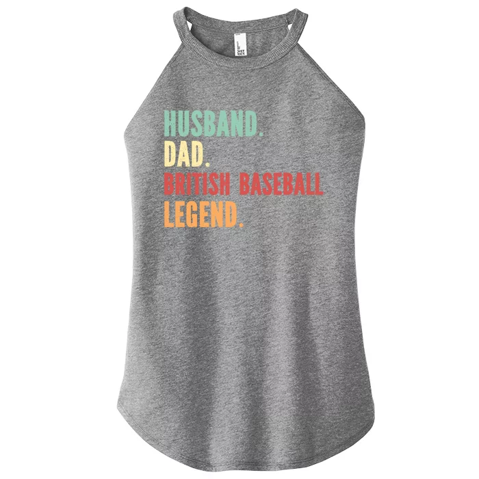 British Baseball Athlete Dad Husband Father Great Gift Women’s Perfect Tri Rocker Tank