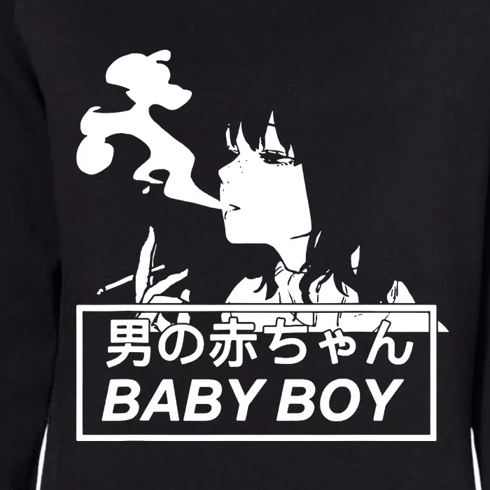 Baby Boy Aesthetic Vaporwave Anime Womens California Wash Sweatshirt