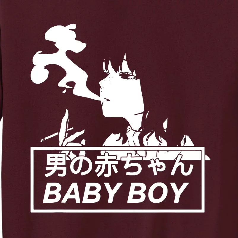 Baby Boy Aesthetic Vaporwave Anime Tall Sweatshirt