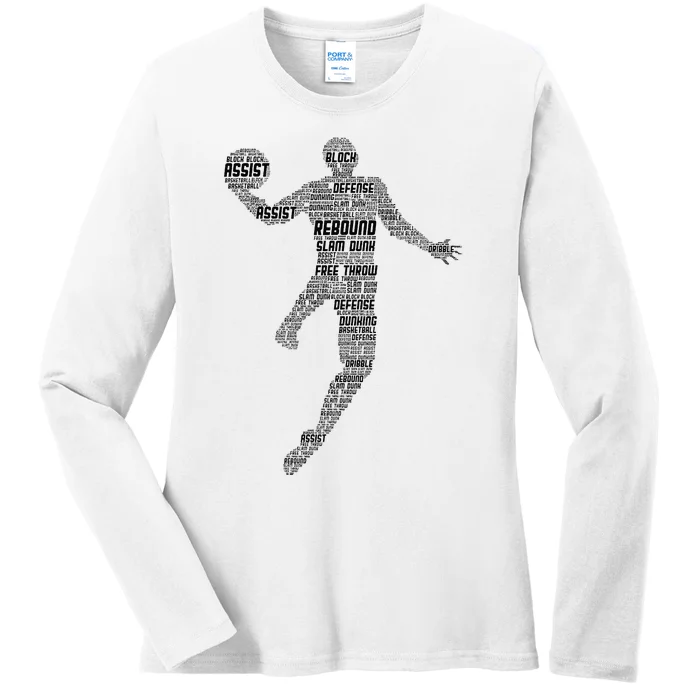 Basketball Ladies Long Sleeve Shirt