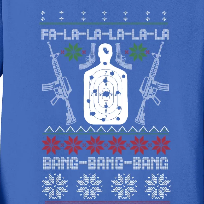 Bang Bang Ar15 Gun Point Cool Christmas Gift Gun Rights Fun Gift Kids Long Sleeve Shirt