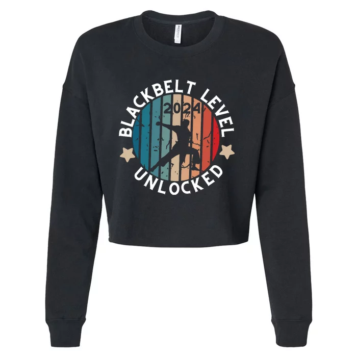 Black Belt Achievement Gift Martial Artskarate Cropped Pullover Crew