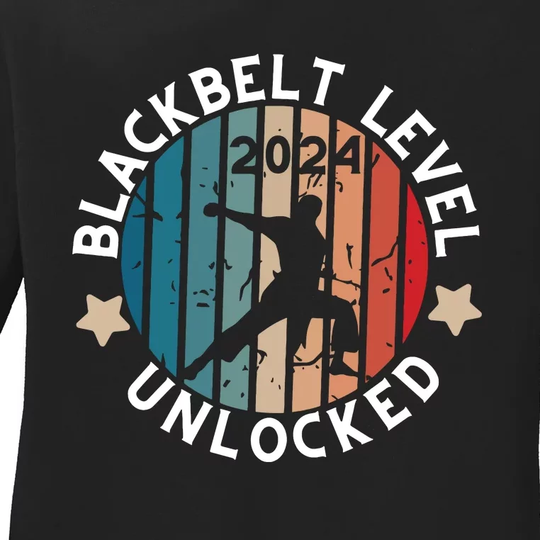 Black Belt Achievement Gift Martial Artskarate Ladies Long Sleeve Shirt