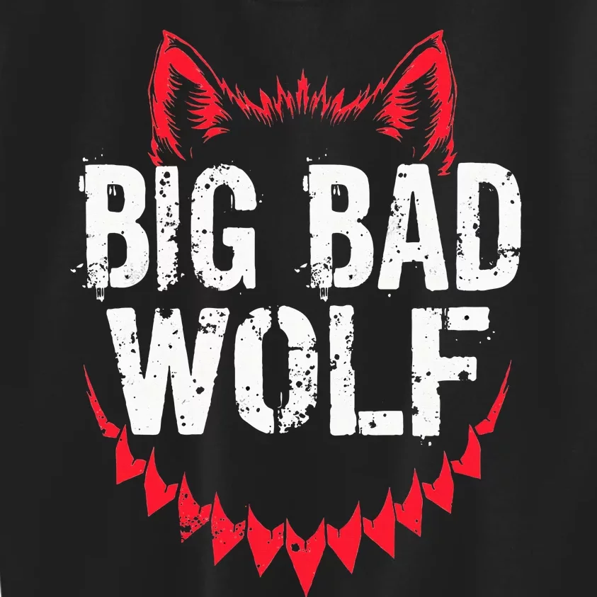 Big Bad And Wolf Costume Funny Wolves Werewolf Cool Dog Kids Sweatshirt