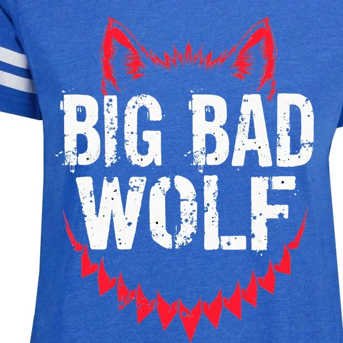 Big Bad And Wolf Costume Funny Wolves Werewolf Cool Dog Enza Ladies Jersey Football T-Shirt