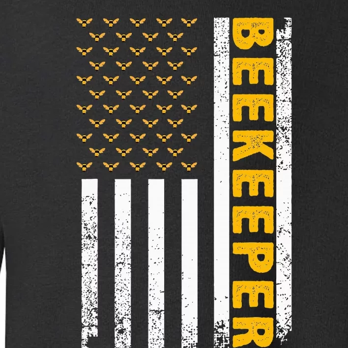 Beekeeper Beekeeping American Flag Bee Lover Toddler Sweatshirt