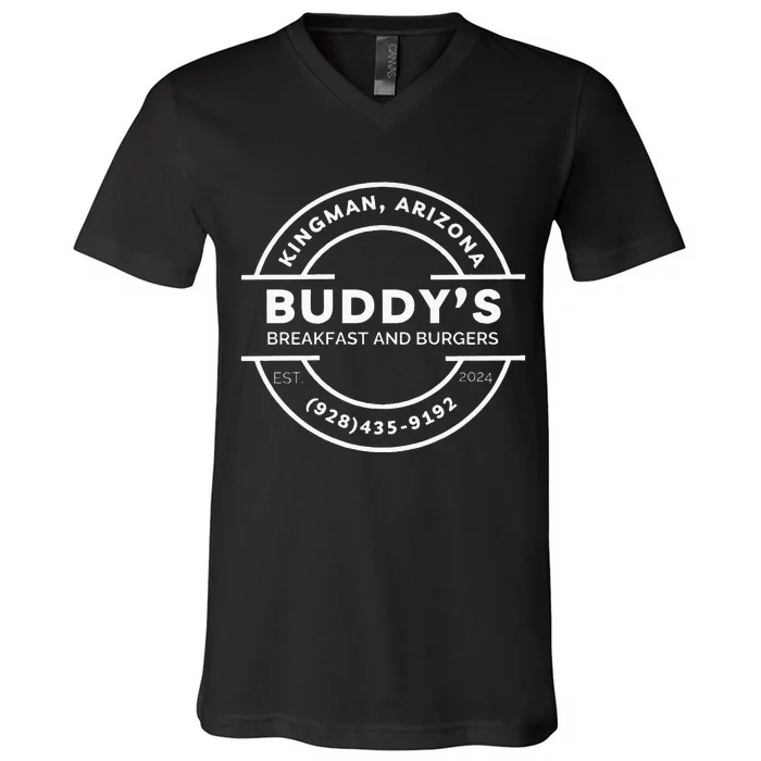 BuddyS Breakfast And Burgers Local Kingman Merch! V-Neck T-Shirt