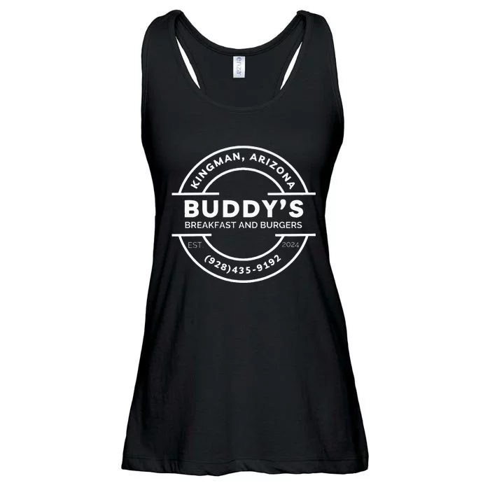 BuddyS Breakfast And Burgers Local Kingman Merch! Ladies Essential Flowy Tank