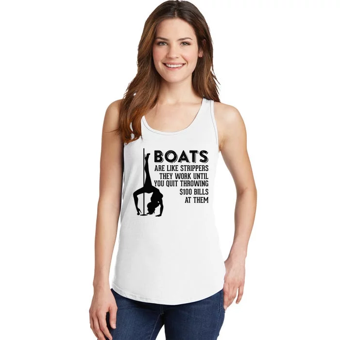 Boating Boats Are Like Strippers Throwing Bill Ladies Essential Tank