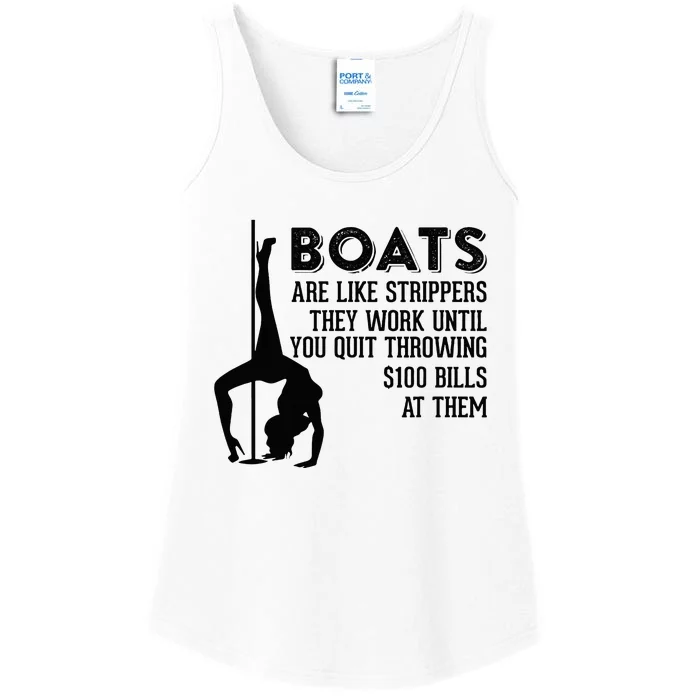 Boating Boats Are Like Strippers Throwing Bill Ladies Essential Tank