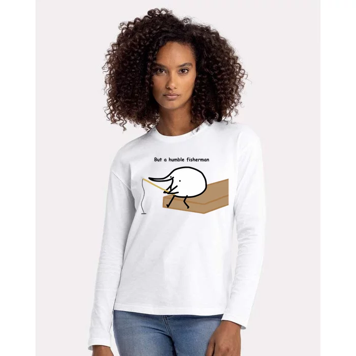 Berdyaboi But A Humble Fisherman Womens Cotton Relaxed Long Sleeve T-Shirt