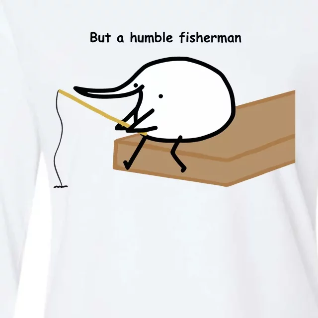 Berdyaboi But A Humble Fisherman Womens Cotton Relaxed Long Sleeve T-Shirt