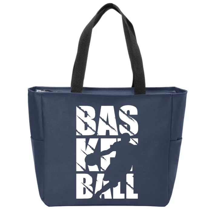 Basketball Zip Tote Bag