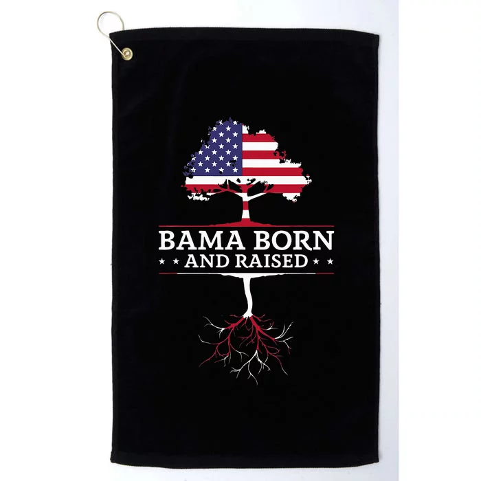 Bama Born And Raised Alabama Home State Platinum Collection Golf Towel