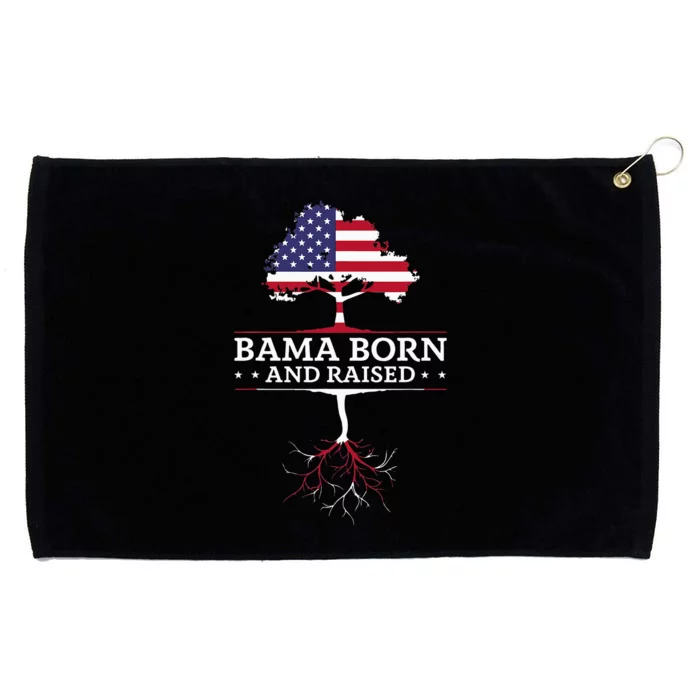 Bama Born And Raised Alabama Home State Grommeted Golf Towel