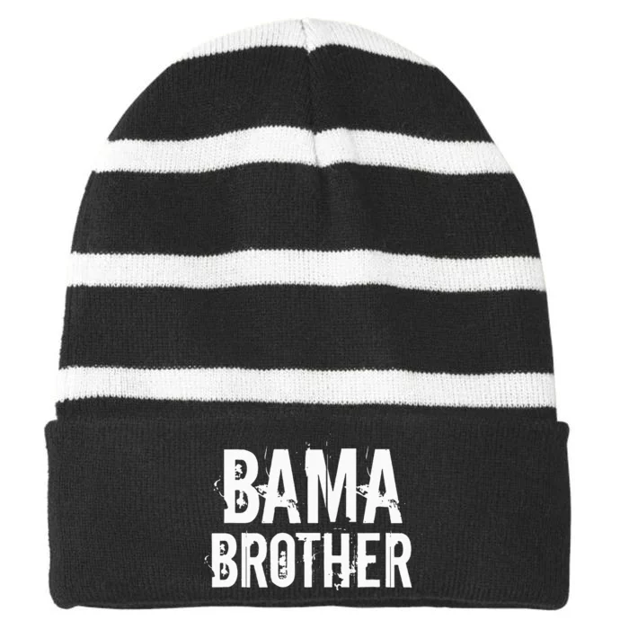 Bama Brother Alabama Shoals Birmingham Tuscaloosa Southern Striped Beanie with Solid Band