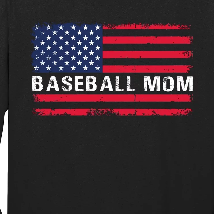 BaseballMomFlagDesign Long Sleeve Shirt