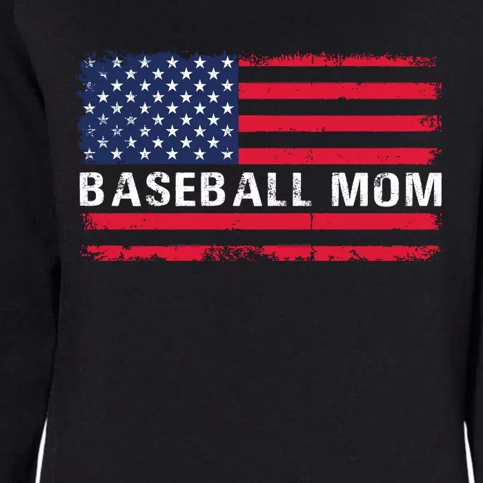 BaseballMomFlagDesign Womens California Wash Sweatshirt