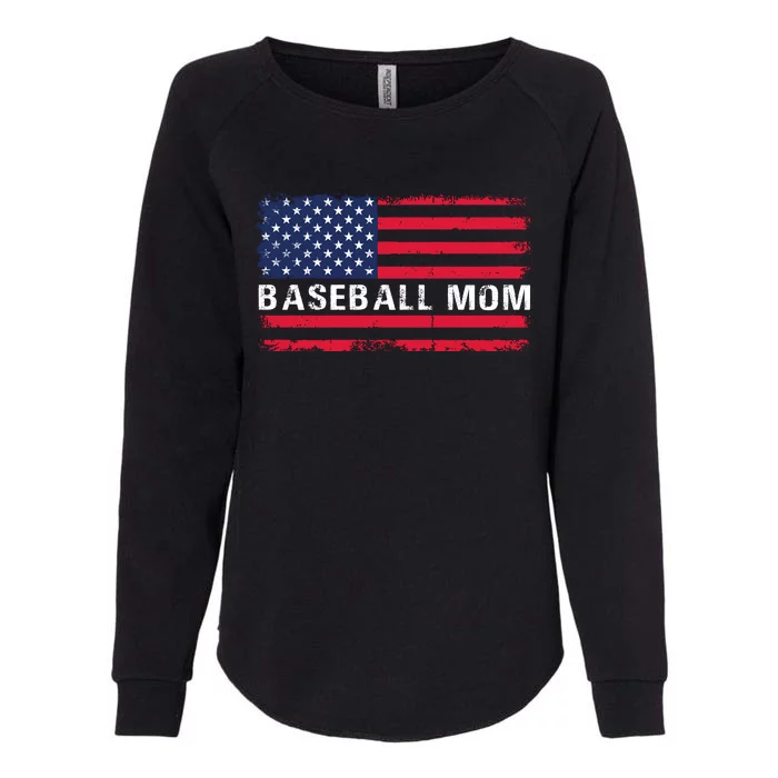 BaseballMomFlagDesign Womens California Wash Sweatshirt