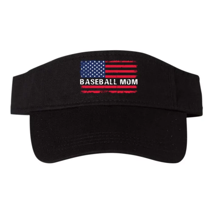 BaseballMomFlagDesign Valucap Bio-Washed Visor