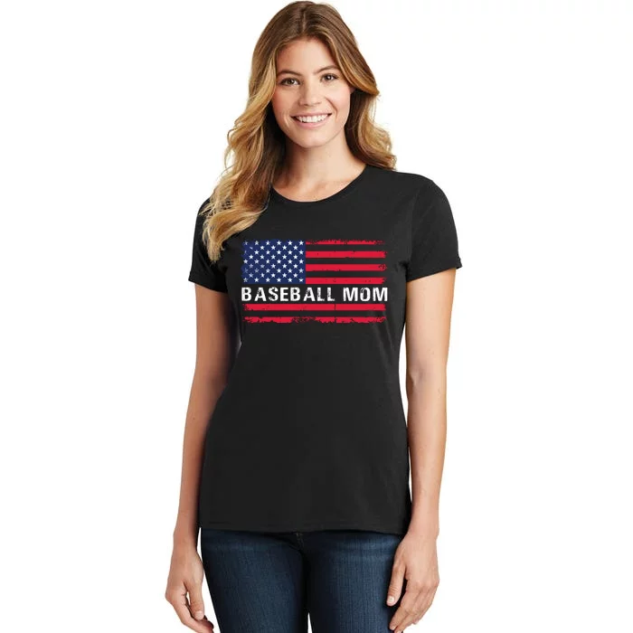 BaseballMomFlagDesign Women's T-Shirt