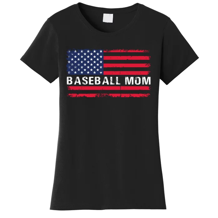 BaseballMomFlagDesign Women's T-Shirt