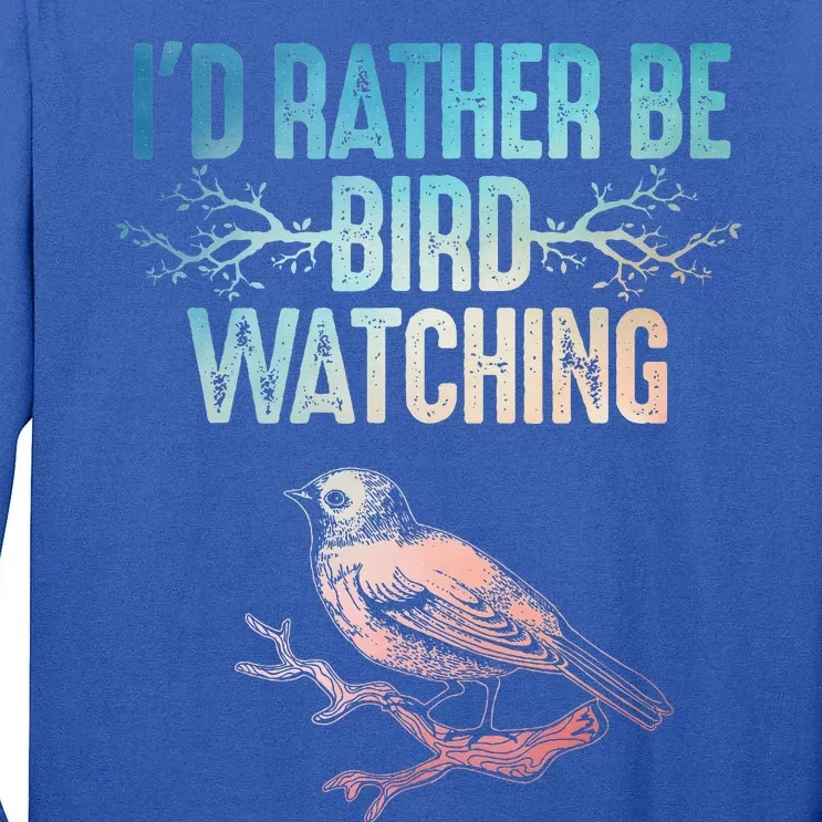 Best Birdwatching Art For Birding Nerd Bird Lovers Tall Long Sleeve T-Shirt