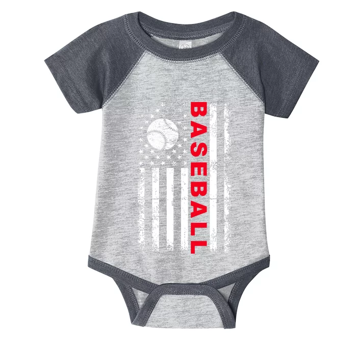 BaseballUSAFlagDesign Infant Baby Jersey Bodysuit