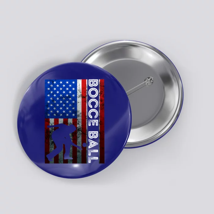 Bocce Ball American Bocce Ball Player Usa Petanque Gift Button