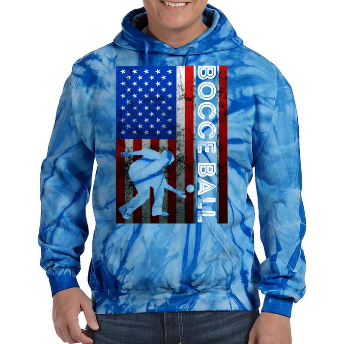 Bocce Ball American Bocce Ball Player Usa Petanque Gift Tie Dye Hoodie