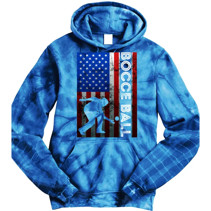 Bocce Ball American Bocce Ball Player Usa Petanque Gift Tie Dye Hoodie