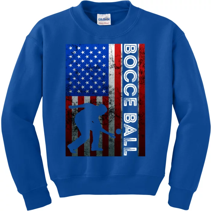 Bocce Ball American Bocce Ball Player Usa Petanque Gift Kids Sweatshirt