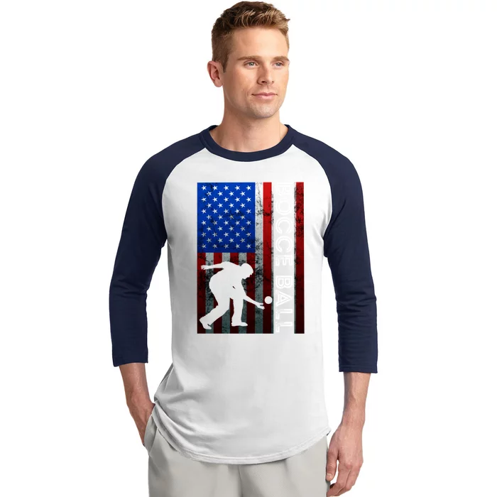 Bocce Ball American Bocce Ball Player Usa Petanque Gift Baseball Sleeve Shirt