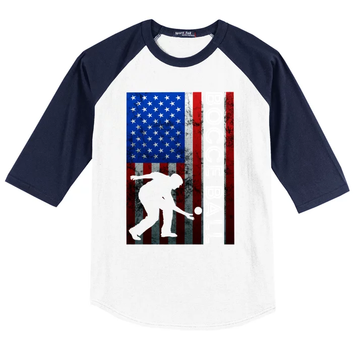 Bocce Ball American Bocce Ball Player Usa Petanque Gift Baseball Sleeve Shirt