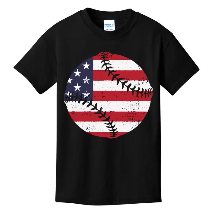 BaseballVintageFlagDesign Kids T-Shirt