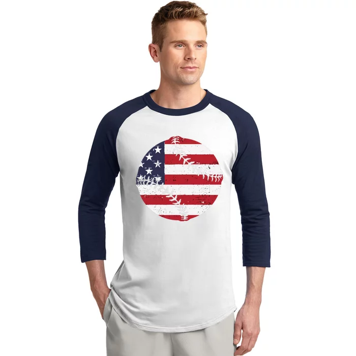 BaseballVintageFlagDesign Baseball Sleeve Shirt