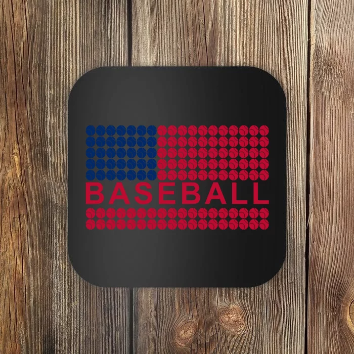 BaseballWithAmericanFlagDesign Coaster