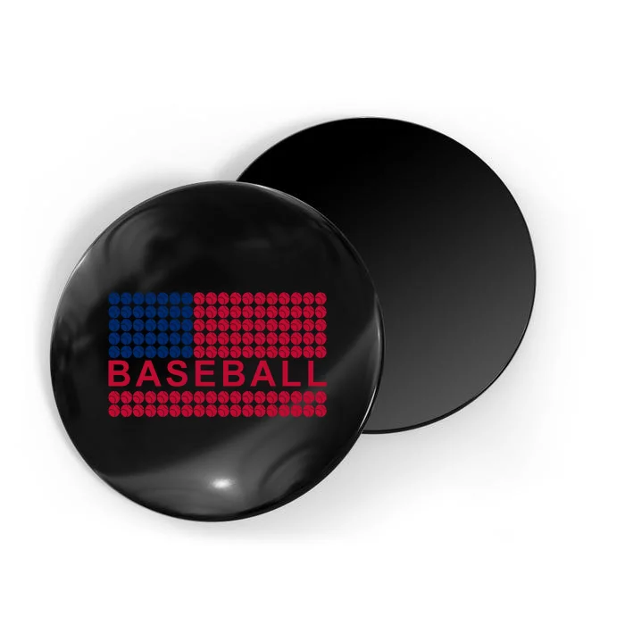 BaseballWithAmericanFlagDesign Magnet