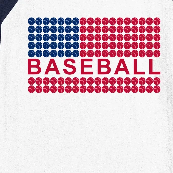 BaseballWithAmericanFlagDesign Baseball Sleeve Shirt