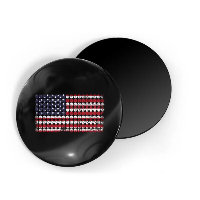 Baseball With USA Flag Design Magnet