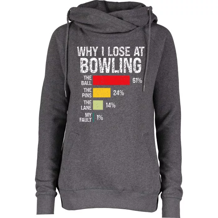 Bowling Bowler Bowling Player Lover Team Pun Womens Funnel Neck Pullover Hood