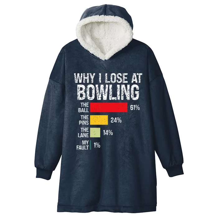 Bowling Bowler Bowling Player Lover Team Pun Hooded Wearable Blanket