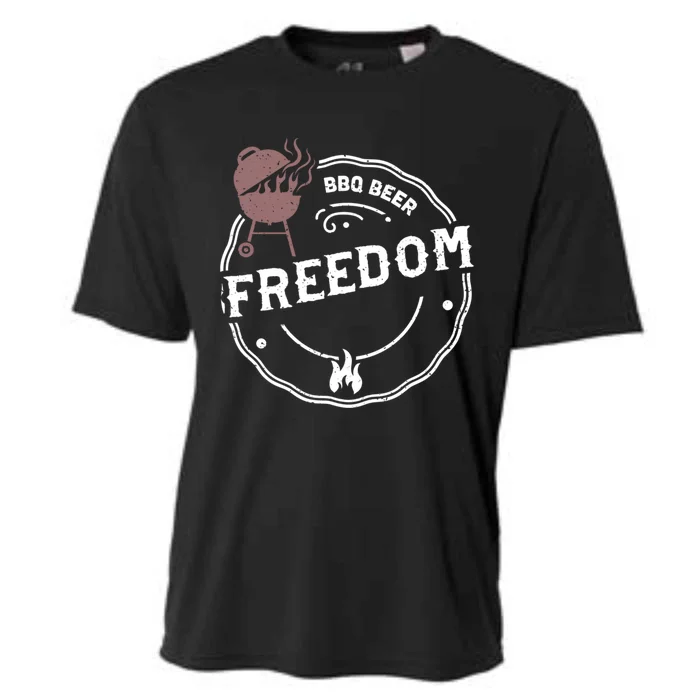 Beer: Bbq Beer Freedom Bbq Sayings Gift Cooling Performance Crew T-Shirt