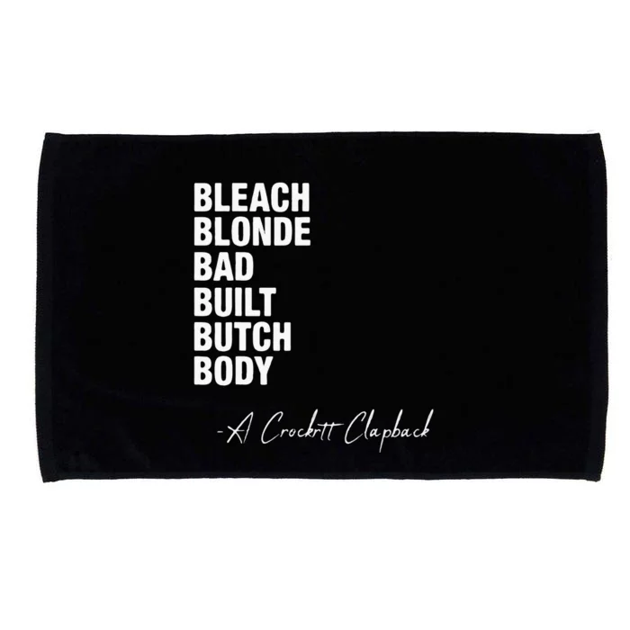 Bleach Blonde Bad Built Butch Body Microfiber Hand Towel