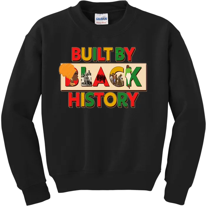 Built By Black History African American Culture Kids Sweatshirt