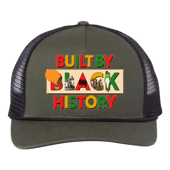 Built By Black History African American Culture Retro Rope Trucker Hat Cap