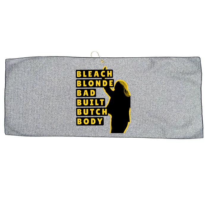 Bleach Blonde Bad Built Butch Body Large Microfiber Waffle Golf Towel